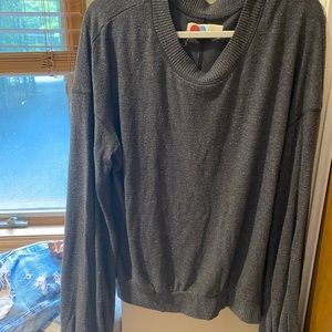 Free people beach grey long sleeve soft shirt